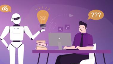 AI chatbot collaborating with human software developer